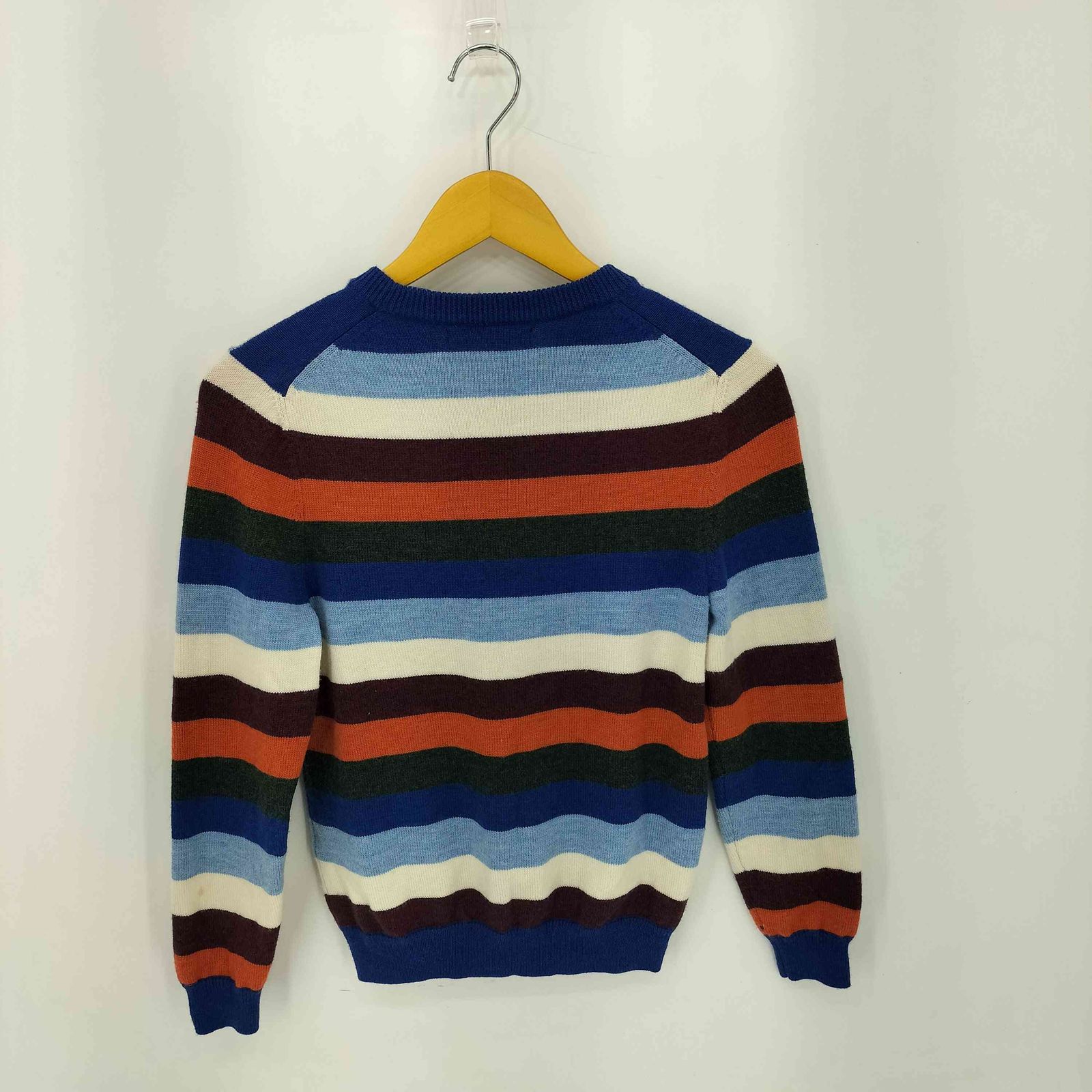 レッドフリースブルックスブラザース Red Fleece Brooks Brothers マルチ ボーダークルーネック ウールニット セーター レディース M