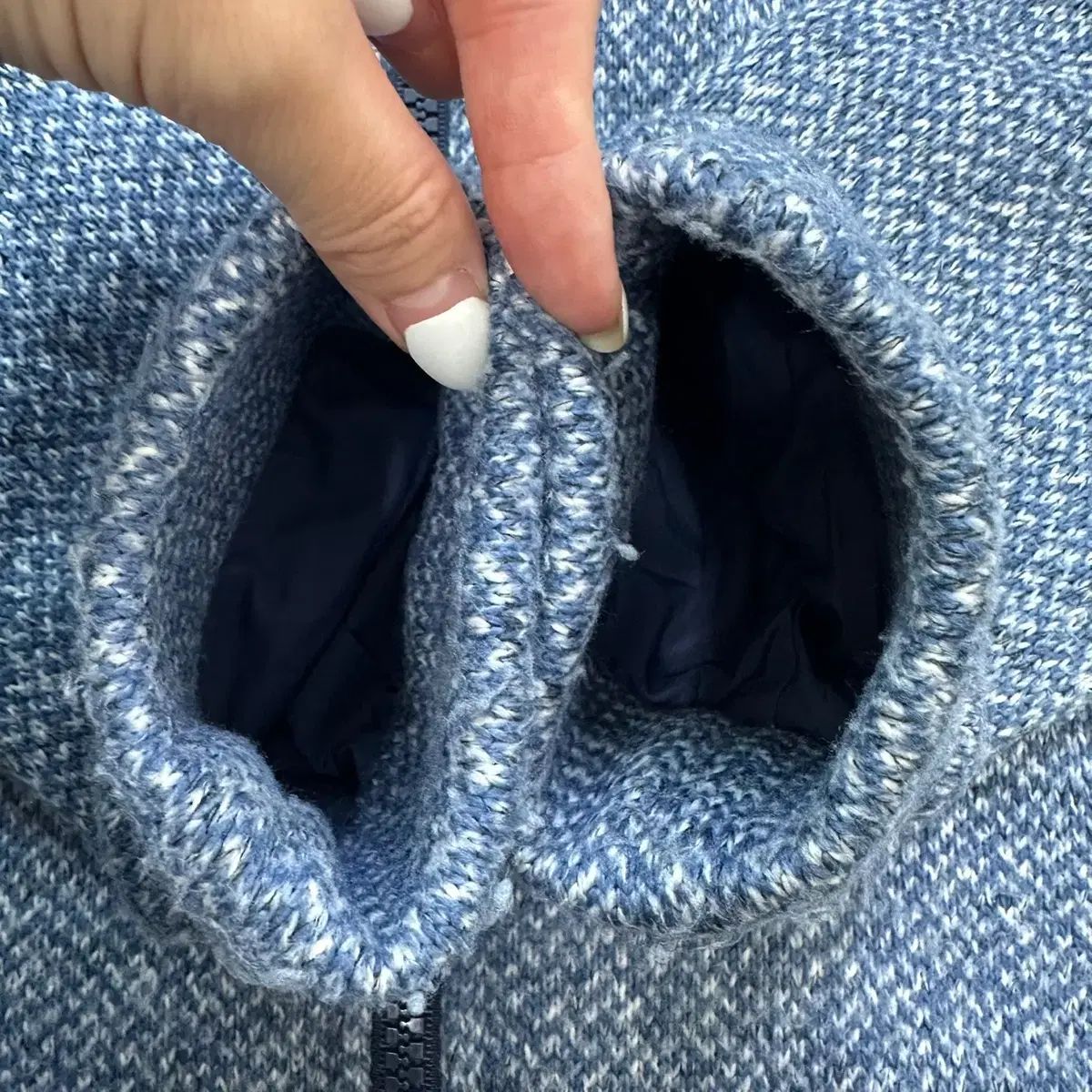 ニット ジップアップ