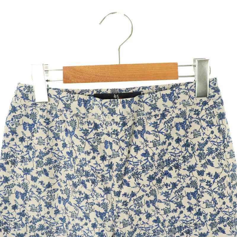 【s-soldes】45R フォーティーファイブR 花柄パンツ 花柄パンツ 45アールピーエム パイピング花柄プリントパンツ