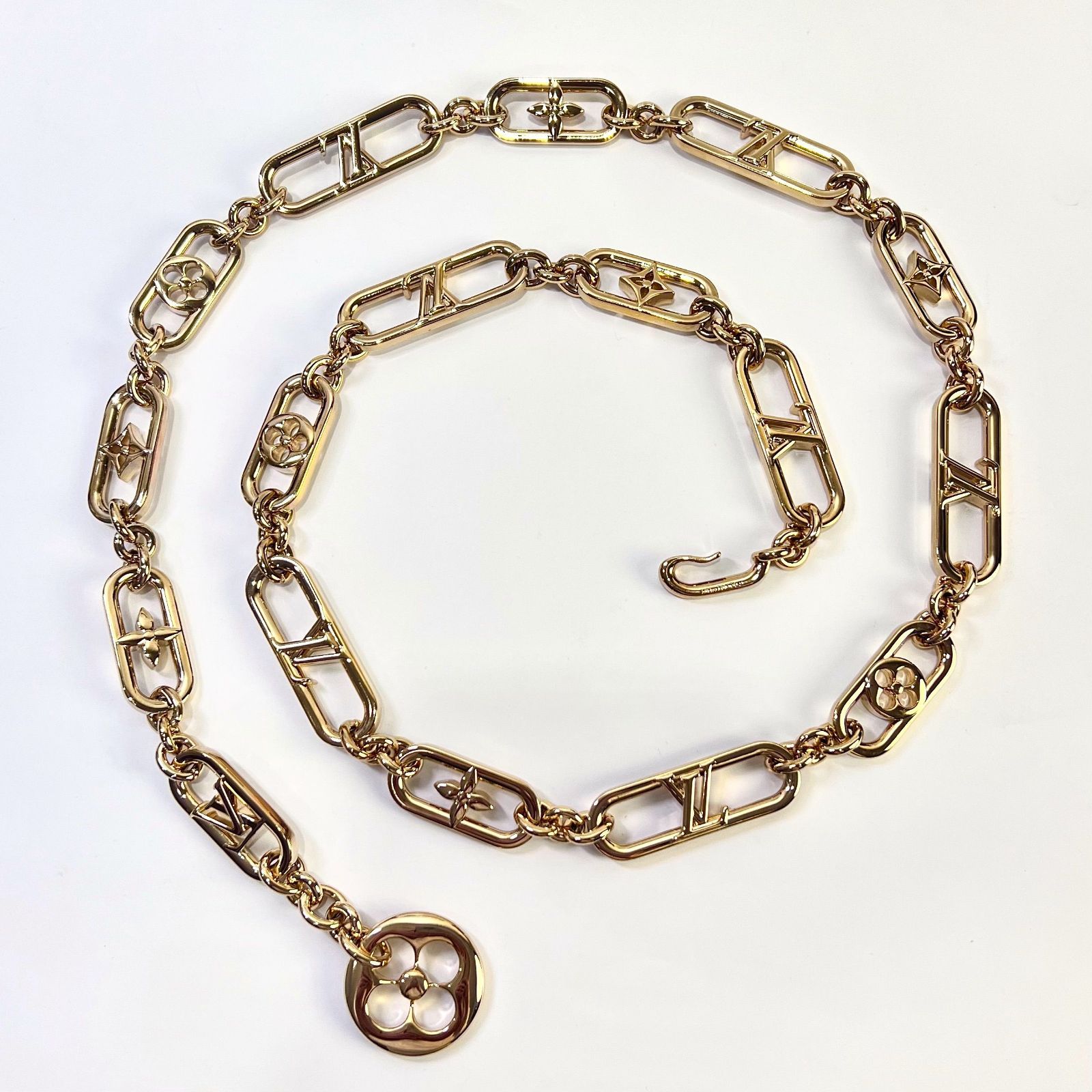 Louis Vuitton ルイヴィトン My LV チェーン ベルト M8244Z ゴールド 97cm 箱 レディース ファッション小物 aua92301071010