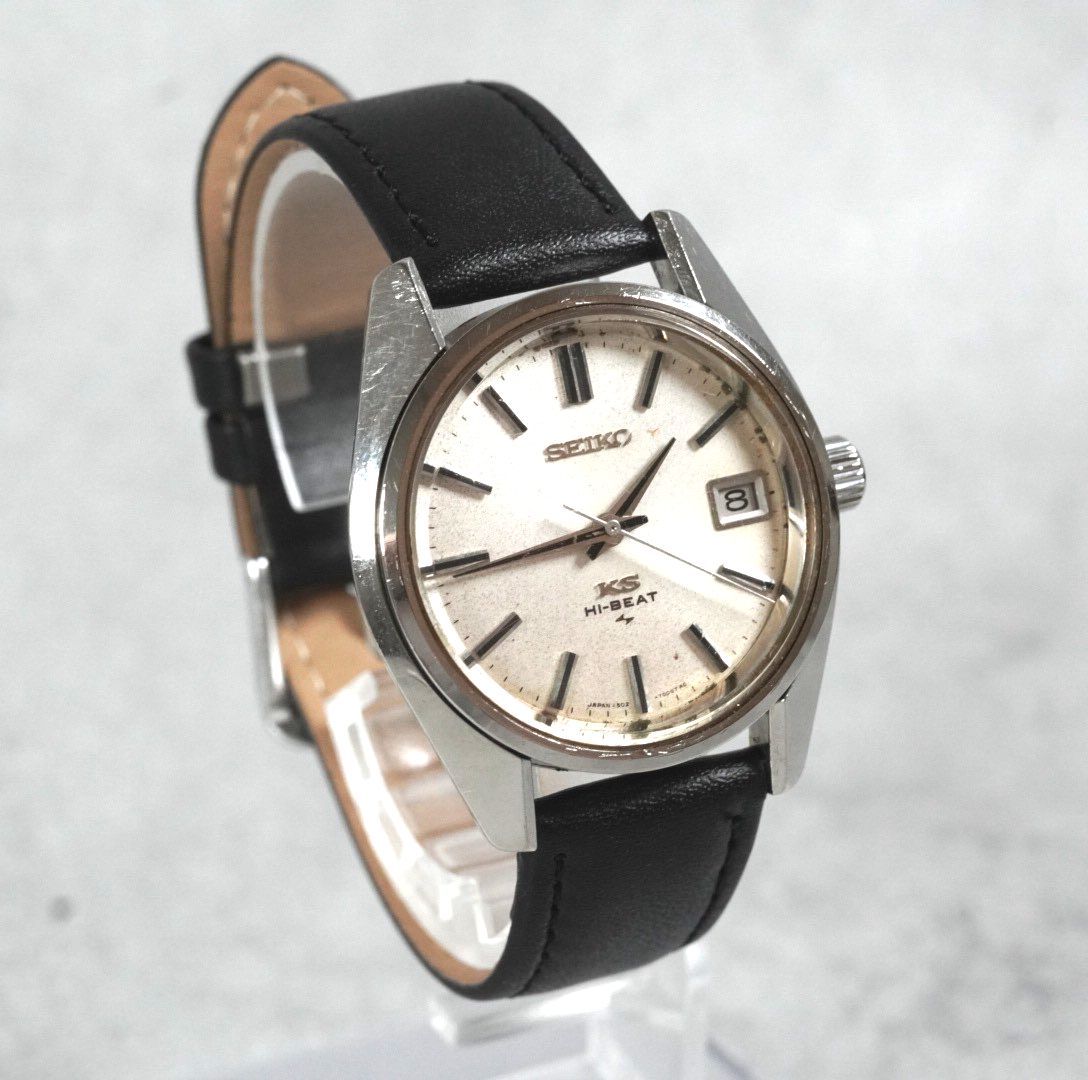 稼働品 KING SEIKO キングセイコー 45KS 4502-7001 HI-BEAT 36000 手巻き デイト KSメダリオン ヴィンテージ アンティーク antique men s wacth