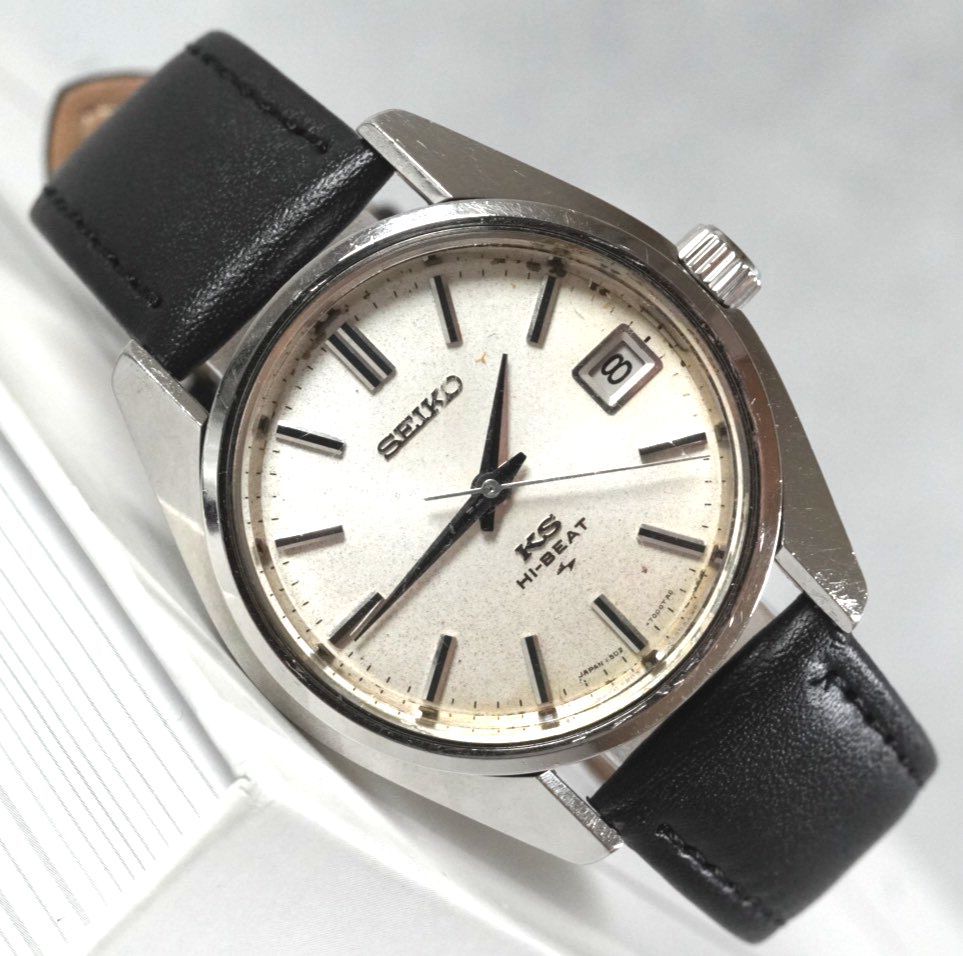 稼働品 KING SEIKO キングセイコー 45KS 4502-7001 HI-BEAT 36000 手巻き デイト KSメダリオン ヴィンテージ アンティーク antique men s wacth