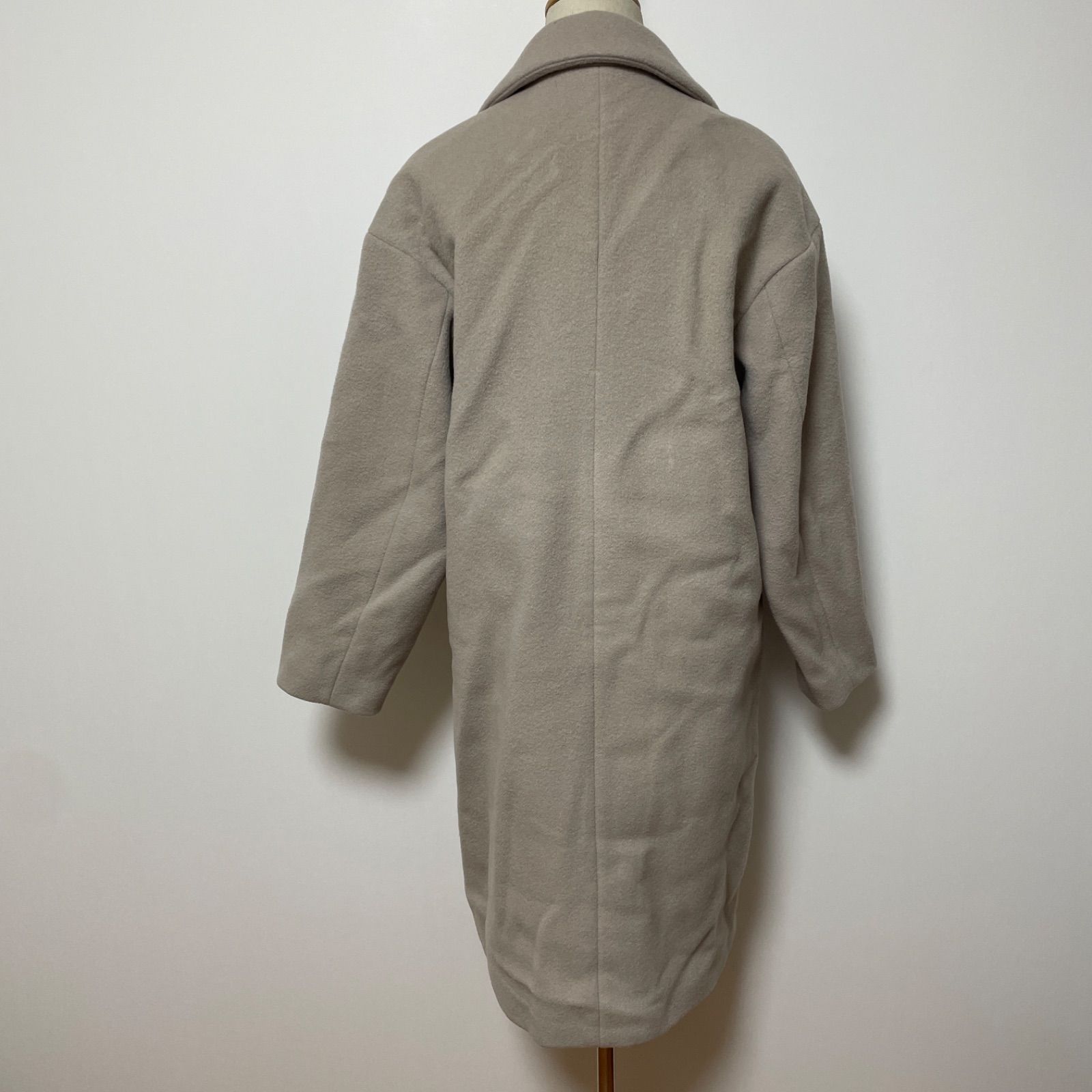 グリーンレーベルリラクシング ベージュ ウールコート 38