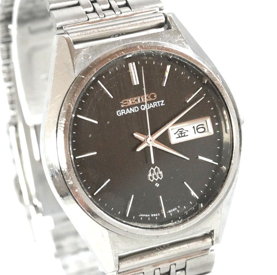 SEIKO GRAND QUARTZ 9943-8010 ツインクォーツ セイコー グランドクオーツ ツインクォーツ ブラック文字盤 デイデイト