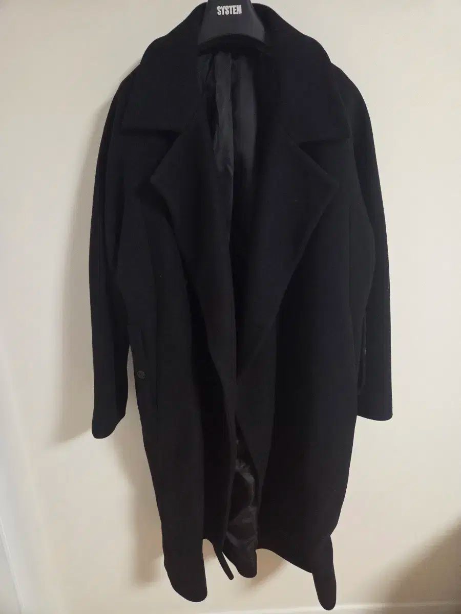 SYSTEM homme ブラック ローブコート