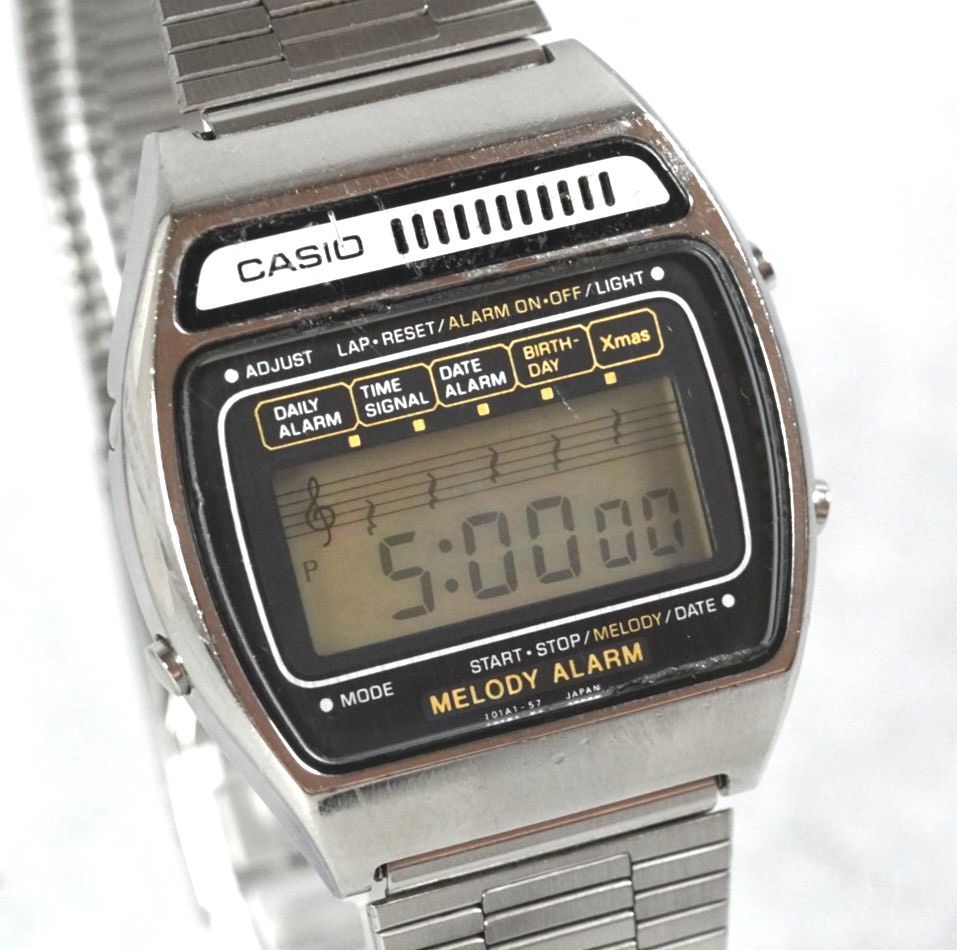 激レア】CASIO カシオ メロディアラーム MELODY ALARM 101A1-57 腕時計