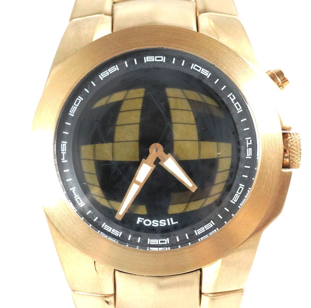 Y2K】FOSSIL フォッシル BIG TIC ビッグチック ゴールド 腕時計 メンズ