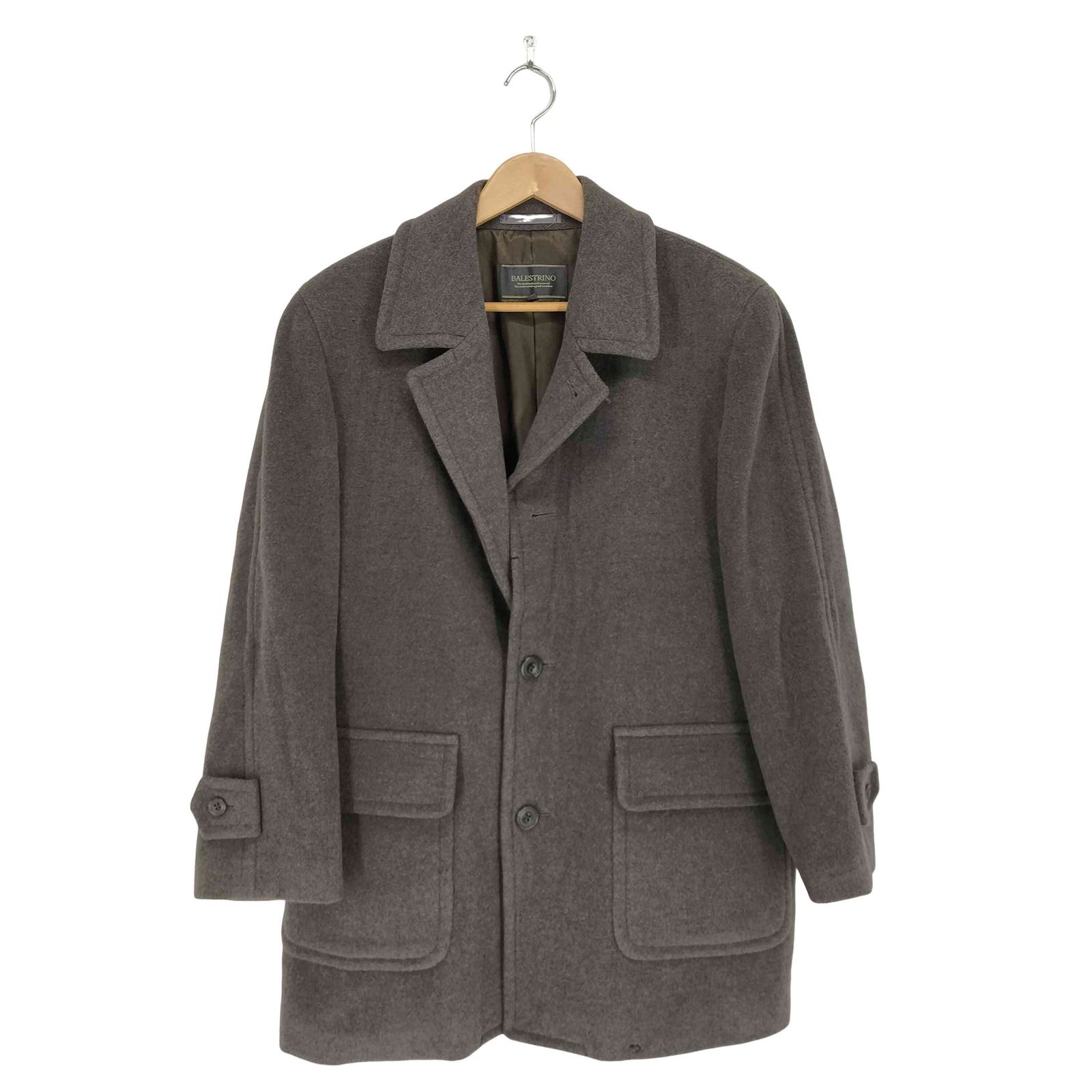 バレストリーノ BALESTRINO アンゴラ混チェスターコート メンズ M