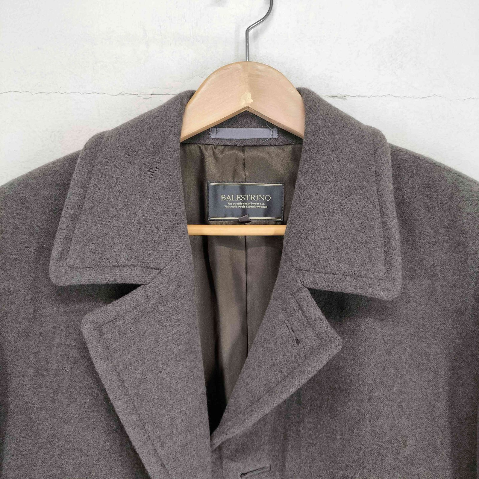 バレストリーノ BALESTRINO アンゴラ混チェスターコート メンズ M