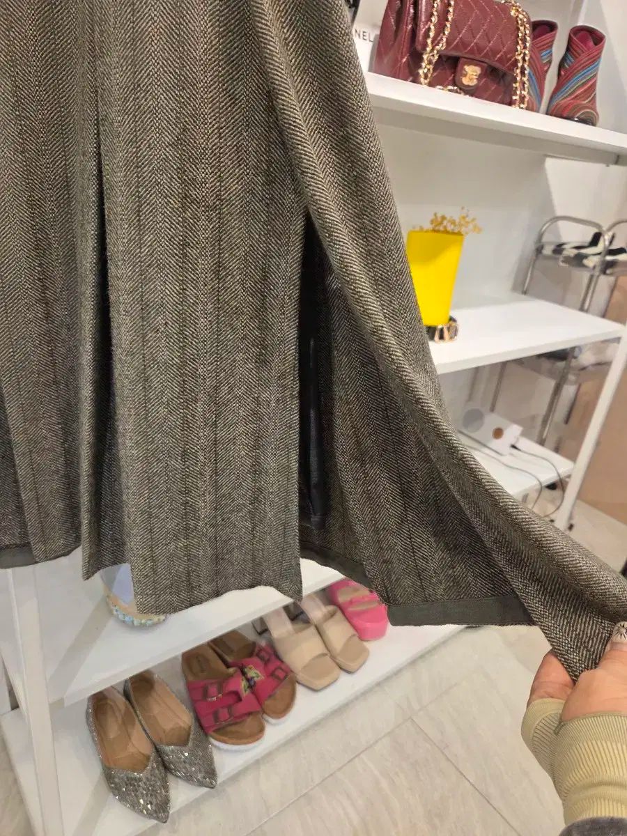 ウールブレンド ヘリンボーン