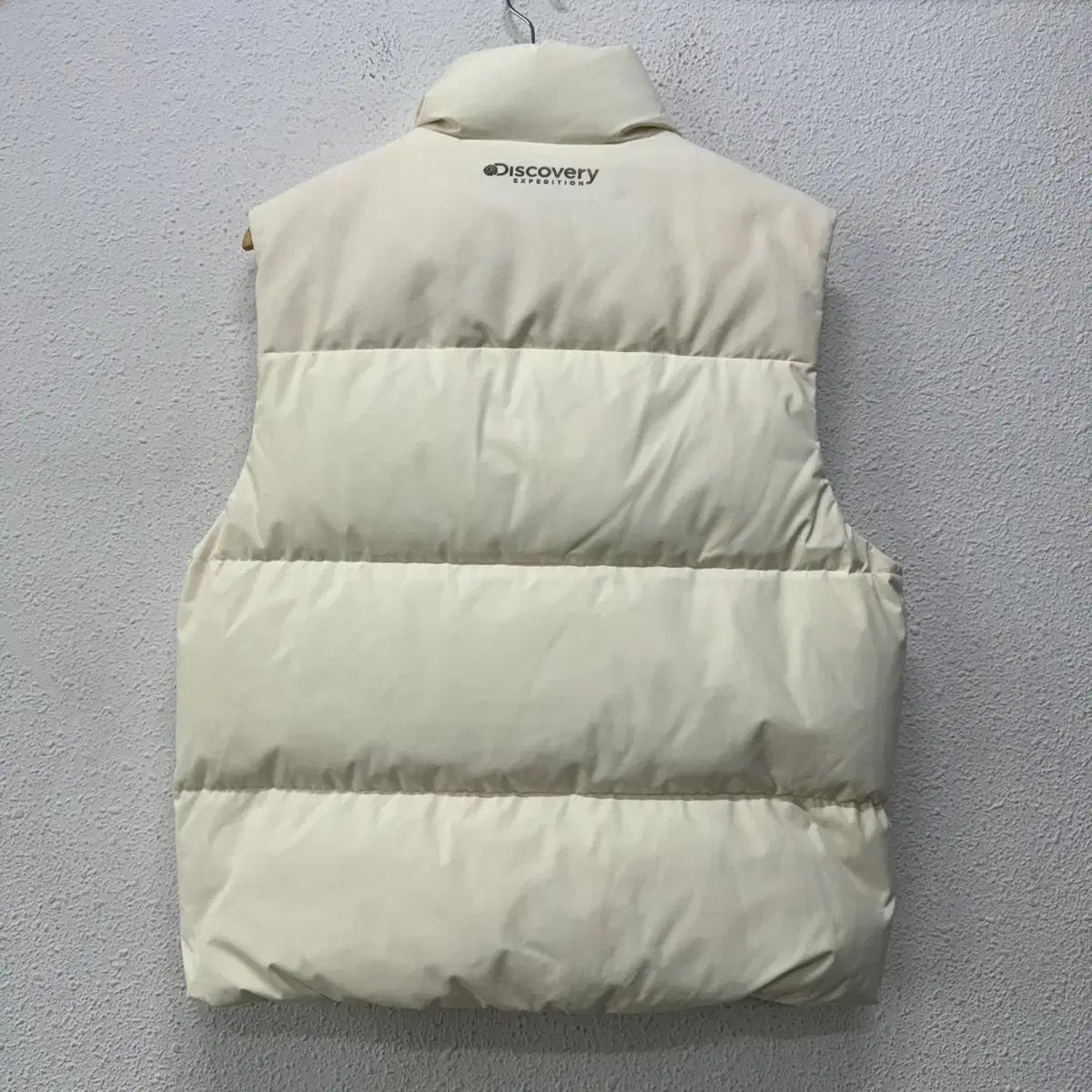 95 新モデル DISCOVERY ユニセックス 反射スローガン DUCK DOWN ダウン ベスト N4502