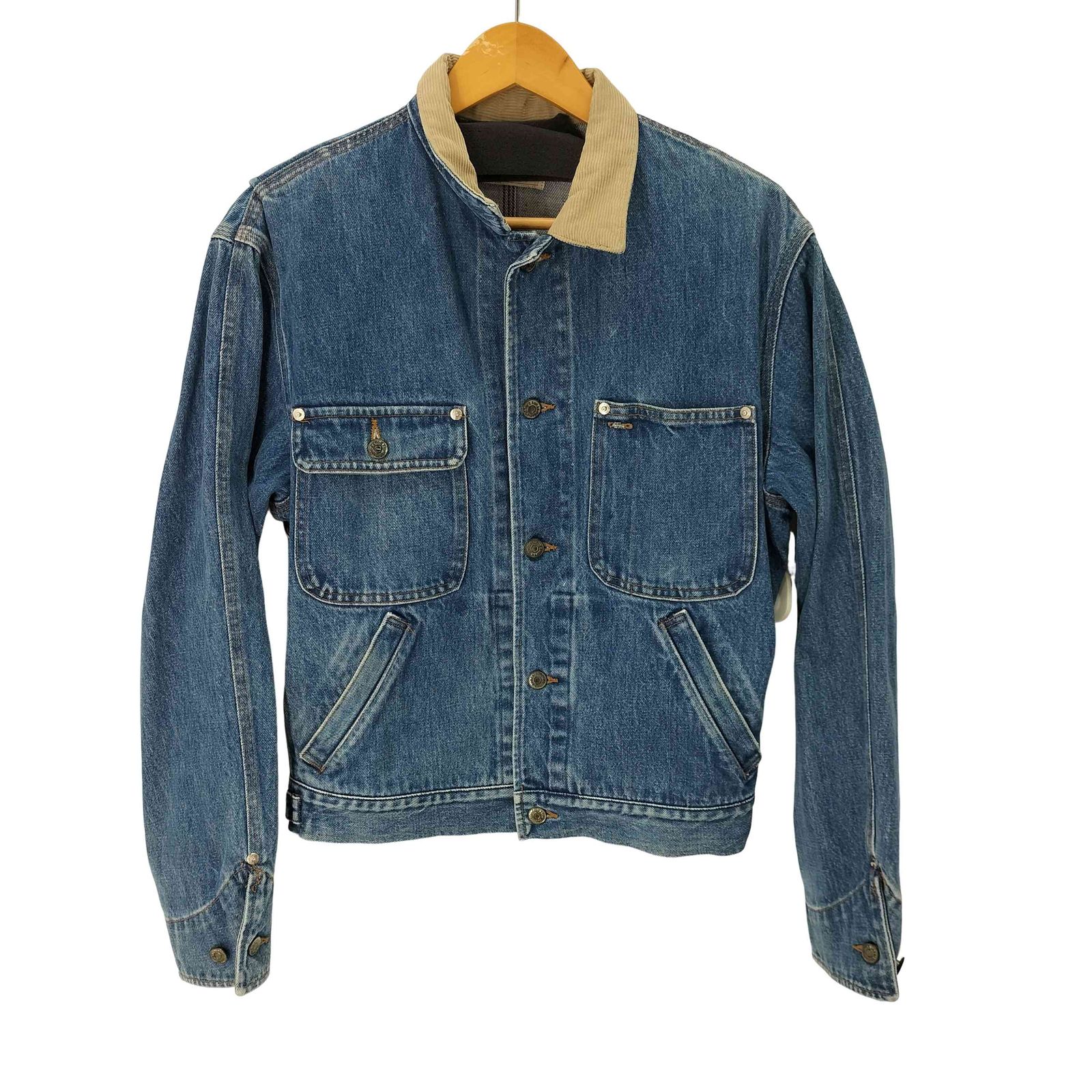 ポロラルフローレン POLO RALPH LAUREN 80s 襟コーデュロイ デニムジャケット メンズ JPN S