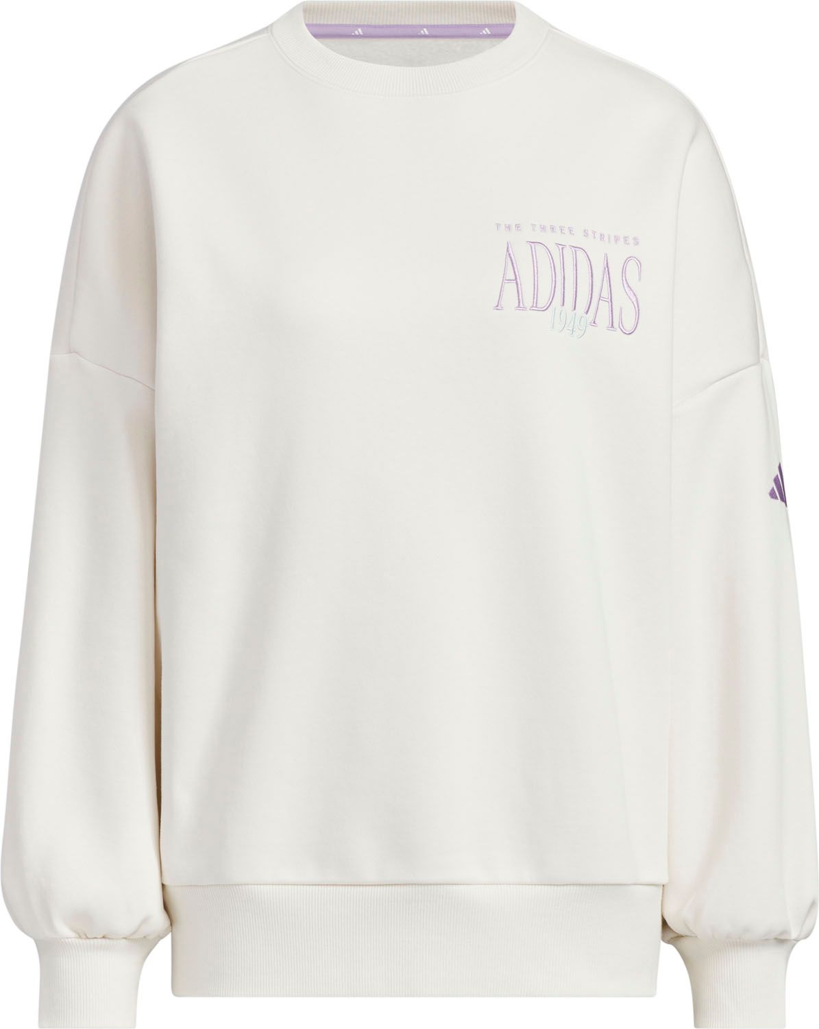 アディダス adidas バービージ ルーズフィット フリース クルーネック スウェットシャツ TA374 KA0972 チョークホワイト