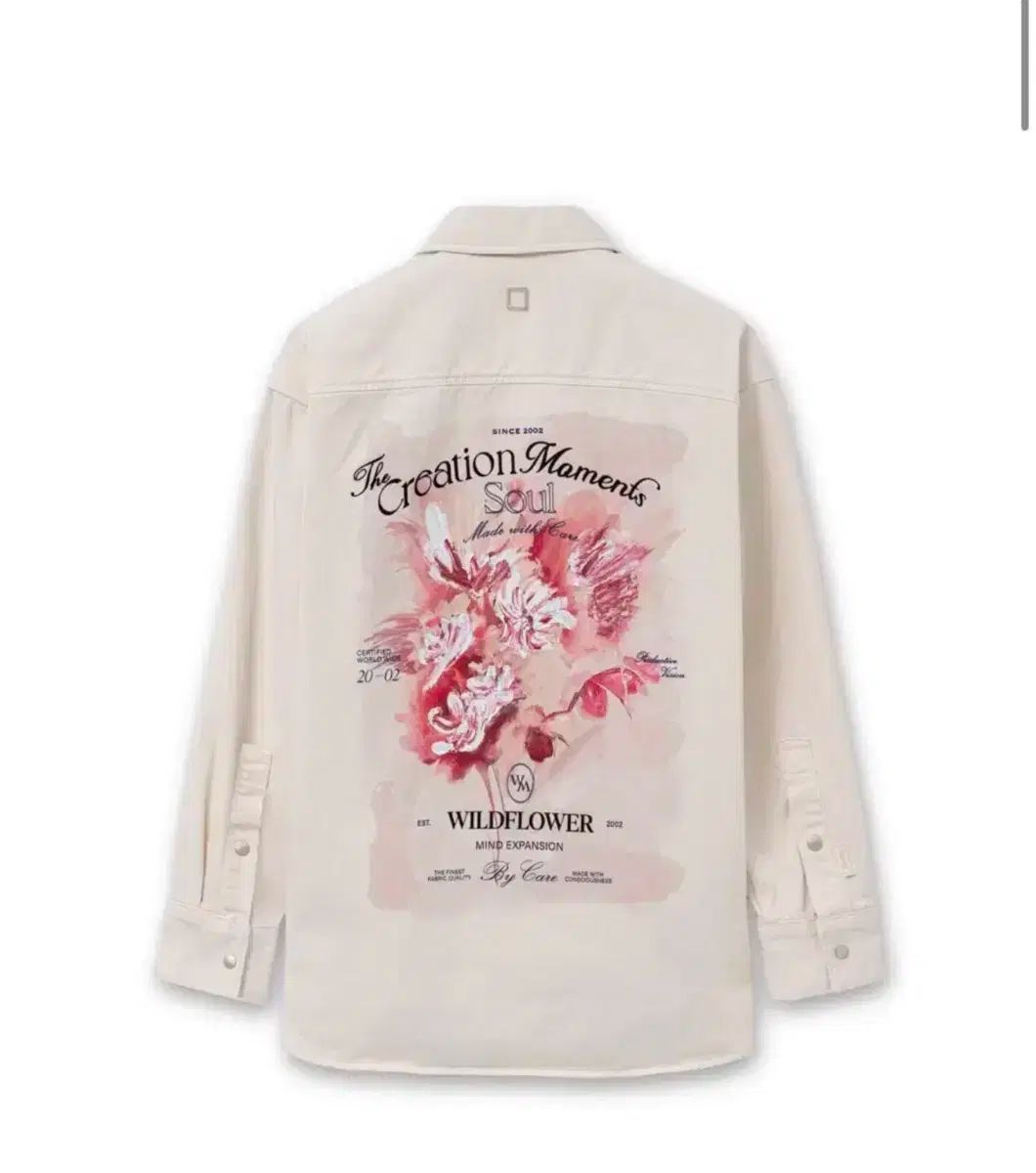 ウーヨンミ 25SS フラワー デニム シャツ アイボリー 白 48