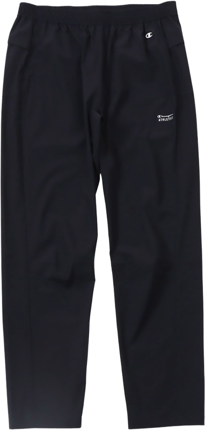 チャンピオン Champion LONG PANTS メンズ ウィンドパンツ ロング ストレッチ 薄中綿 フィルム加工 雨天 防風 撥水 保温 スタイリッシュ ズボン ボトムス C3CSD19 090 ブラック
