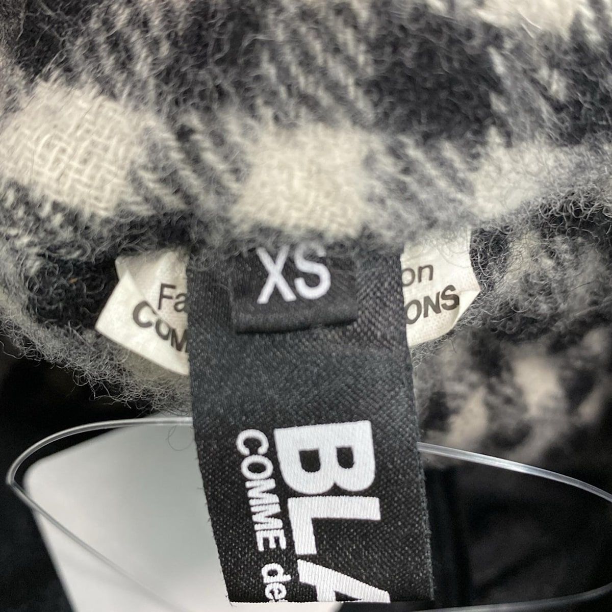 白×黒 チェック柄