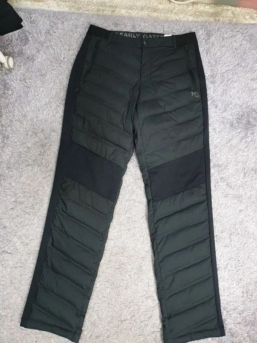 パーリーゲイツ ダウン ズボン ウーブン ミックス グースダウン キルティング パンツ ブラック 33 35