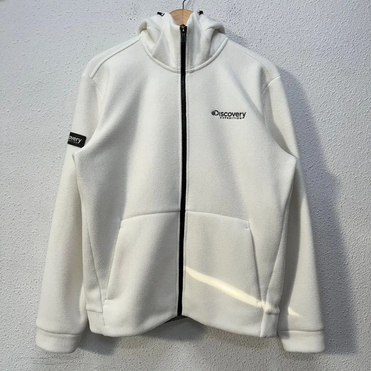 100 DISCOVERY メンズ フリース フード ジップアップ ジャケット N4619