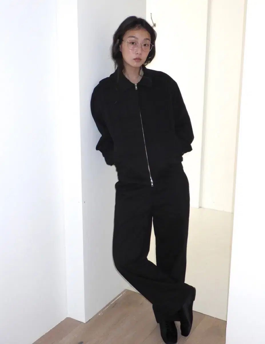 ポニーテール dafoe cotton suede jacket - black