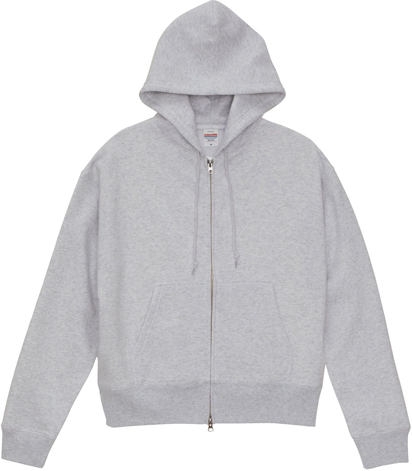 ユナイテッドアスレ UnitedAthle 10.0 オンス T C ボックスシルエット スウェット フルジップ パーカ 裏起毛 562101A 5 アッシュ
