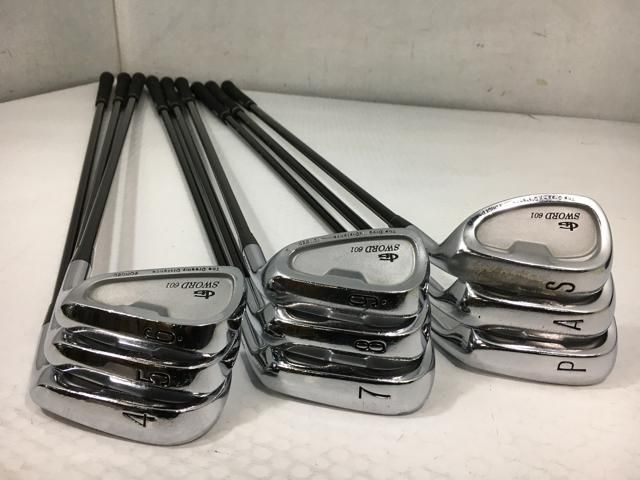 ゴルフクラブ 9本セット カタナゴルフ SWORD 601 アイアン オリジナルカーボン 4～9.P.A.S ウォームアップ用品 ゴルフクラブ活動