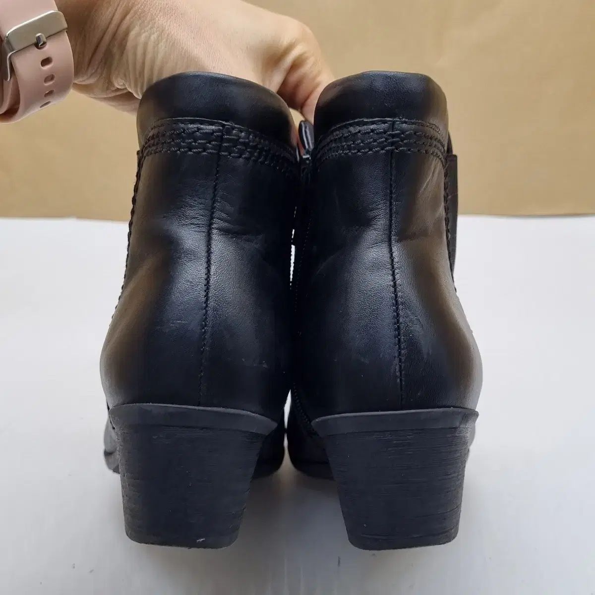 レディースアンクル裏地ファーブーツ230 ヒール5