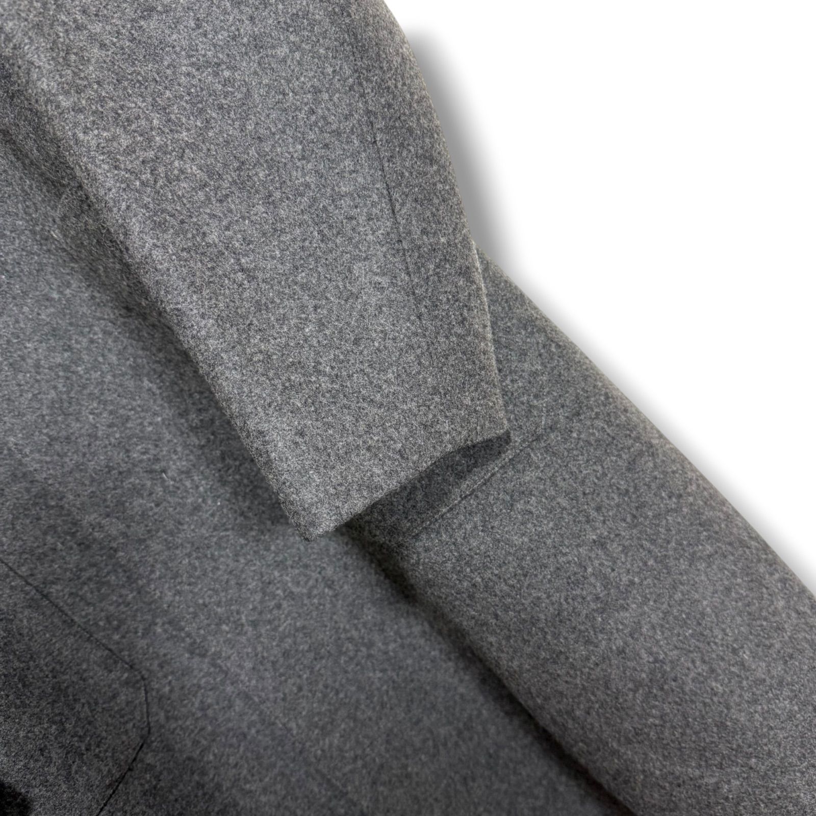 美品 HYKE ウールショップコート WOOL SHOP COAT グレー オーバー