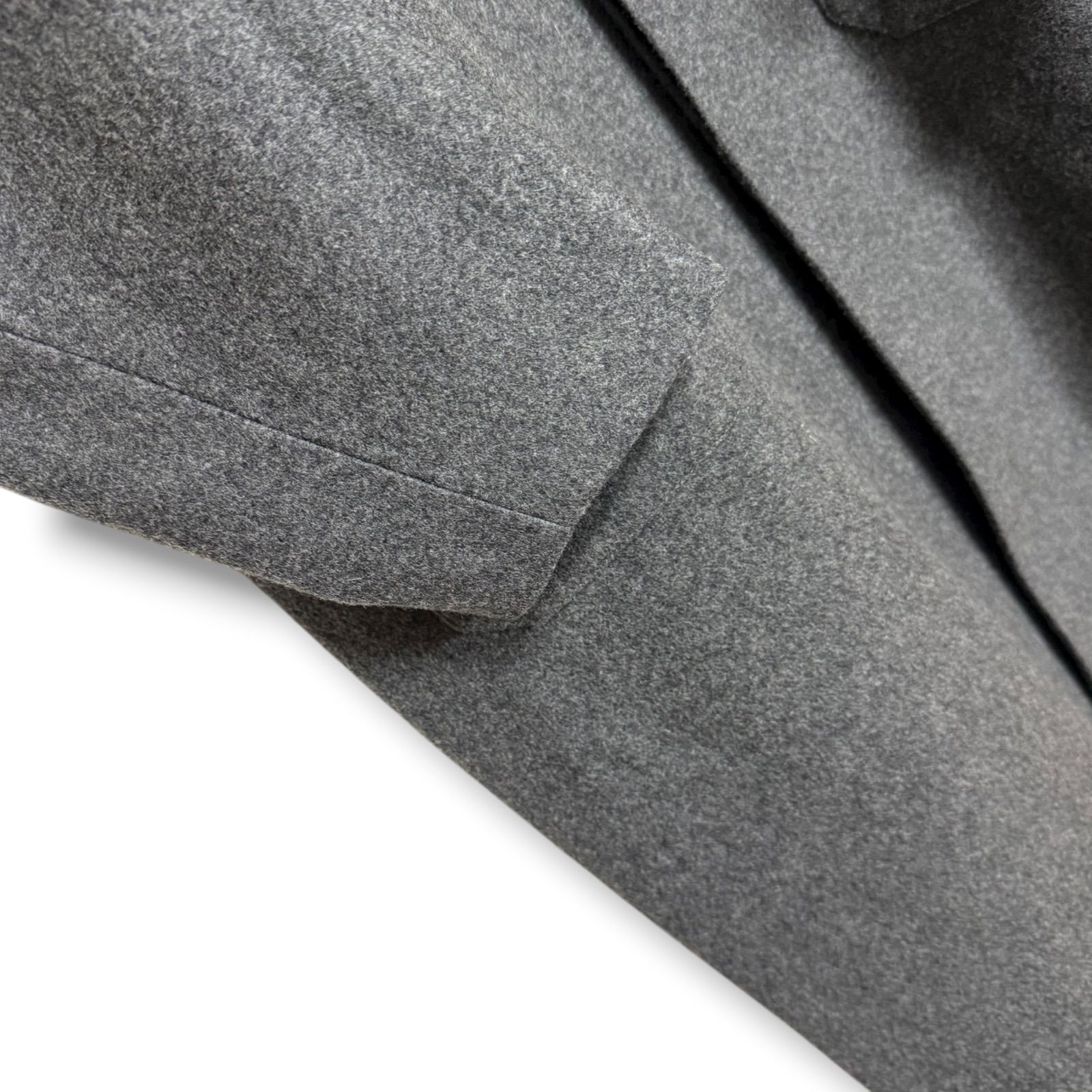 美品 HYKE ウールショップコート WOOL SHOP COAT グレー オーバー