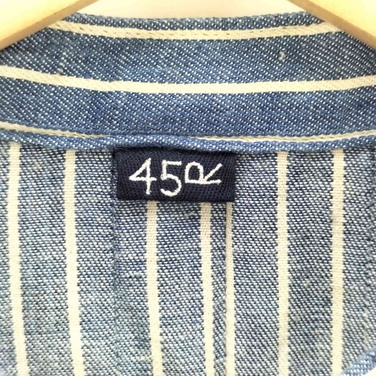  フォーティーファイブアール 45 R 25 AW インドカディシャツデニムのタックブラウス レディース 表記無 長袖 シャツ ブラウス