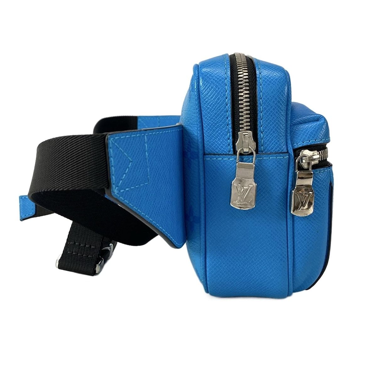 LOUIS VUITTON ルイヴィトン ウエストポーチ タイガラマ バムバッグアウトドア M30459 ブルー レザー 牛革