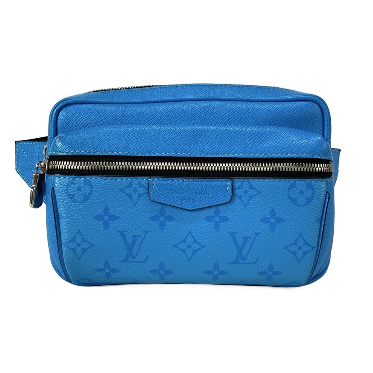 LOUIS VUITTON ルイヴィトン ウエストポーチ タイガラマ バムバッグアウトドア M 30459 ブルー レザー 牛革