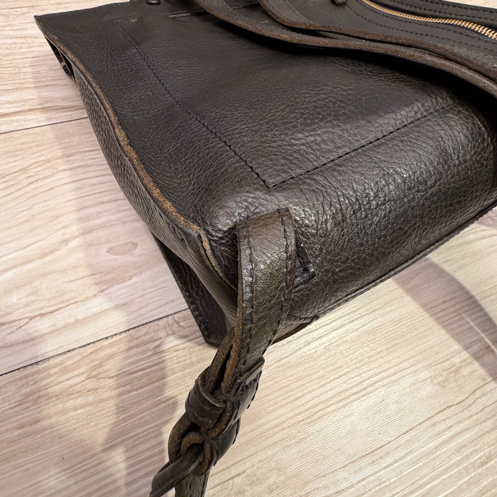 ✨genten ゲンテン レザー リュックサック バックパック ブラック 本革