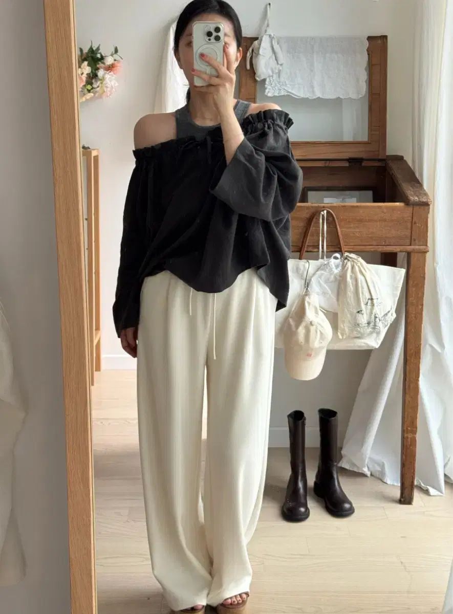 INT HE VASE Judie コットン ブラウス