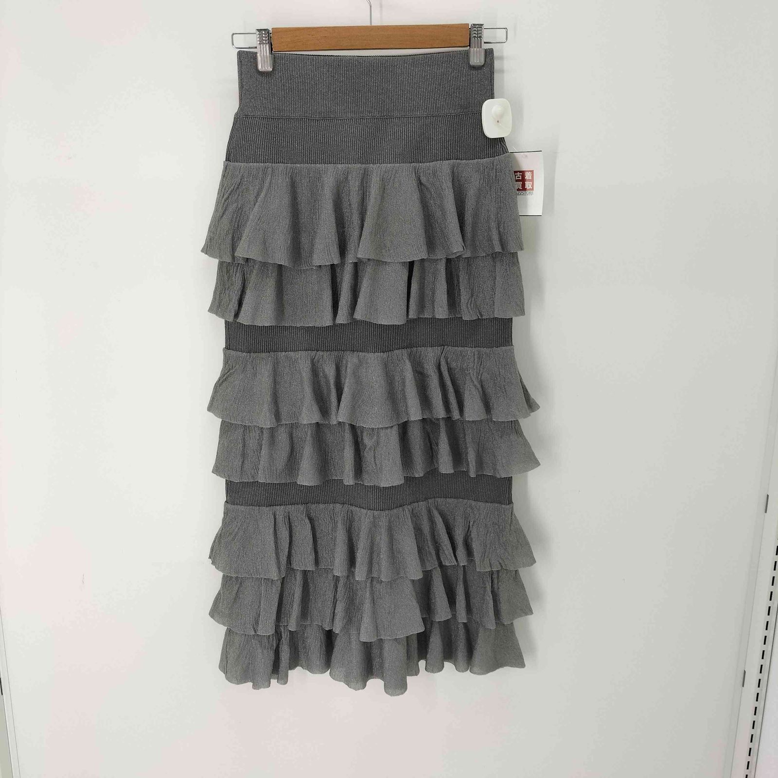 アダムエロペ Adam et Rope サステナブル ニットフリルスカート レディース