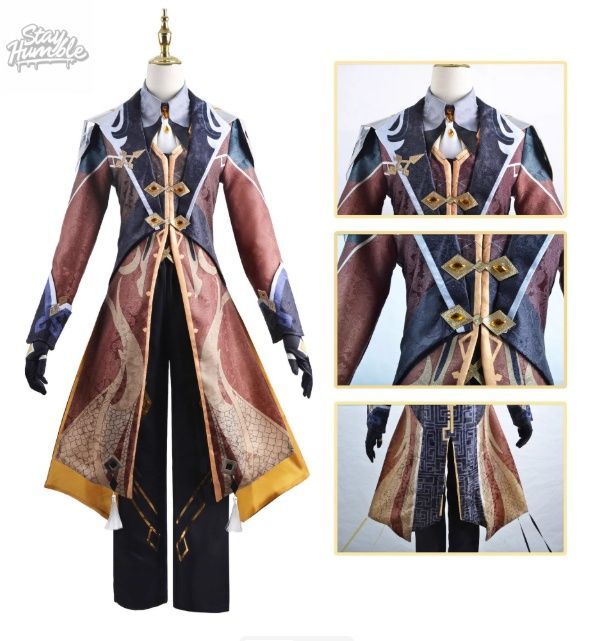 原神 鍾離 コスプレ衣装 フルセット - 男性用アニメゲーム衣装