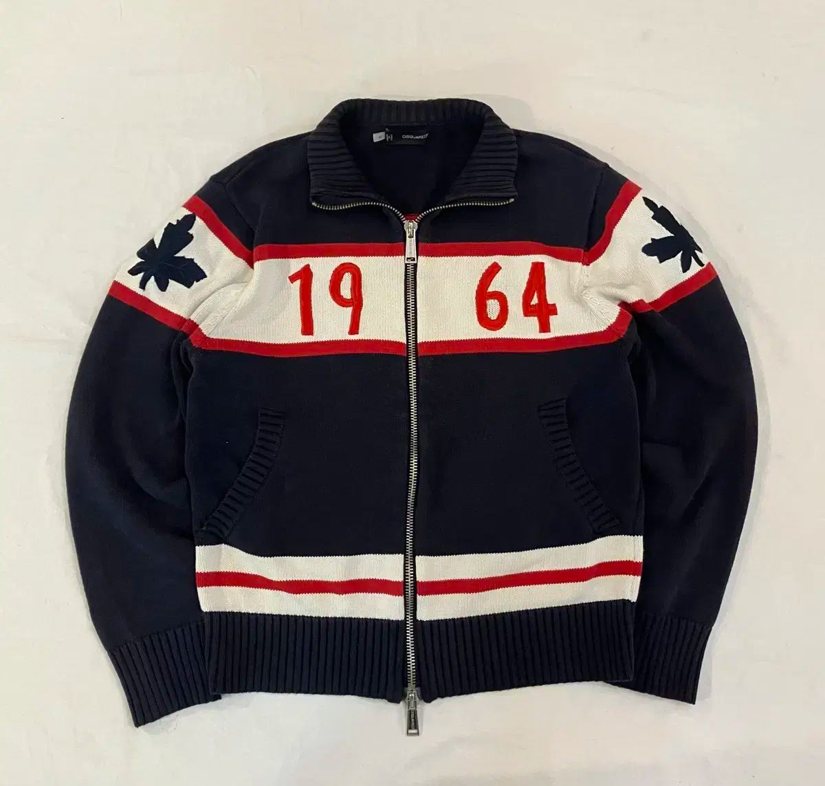 ディースクエアード2 1964 カウチンニットジップアップカーディガン