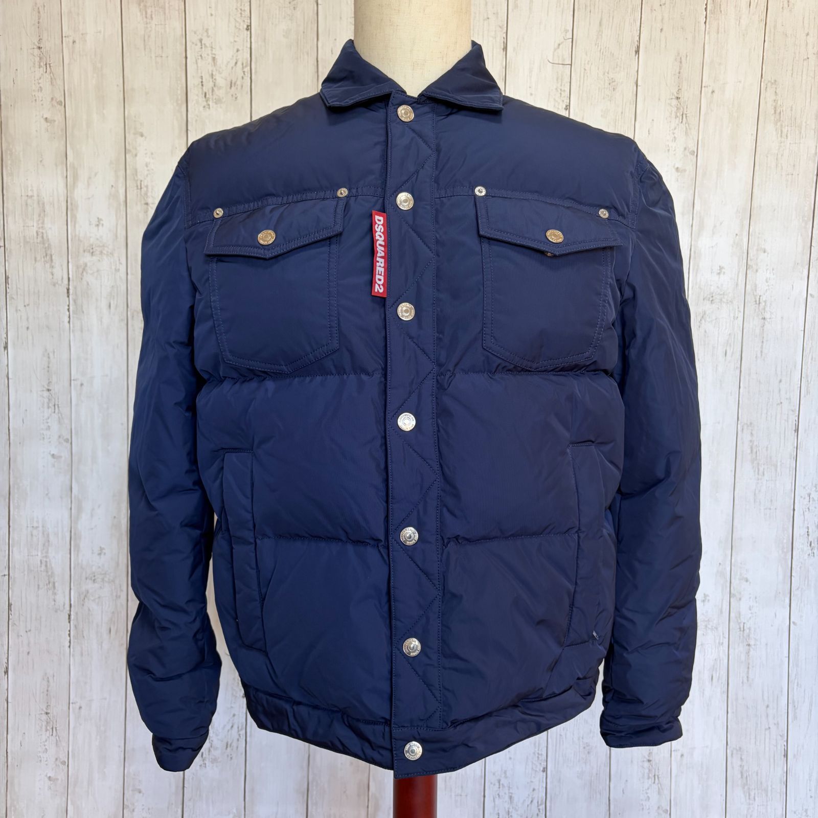DSQUARED2ディースクエアードメンズジャケット48（L） ディースクエアード dsquared2 ダウンジャケット サイズ48 ネイビー