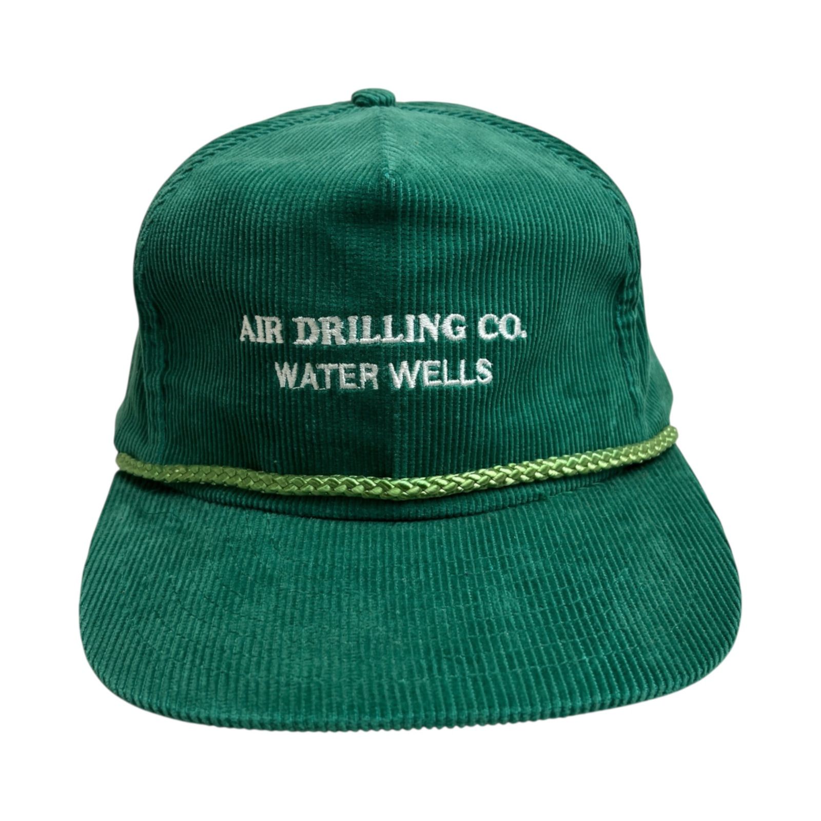 キャップ 帽子 AIR DRILLING CO エアードリリングコー コーデュロイキャップ ビンテージキャップ 企業物 企業ロゴ 刺繍ロゴ グリーン 緑