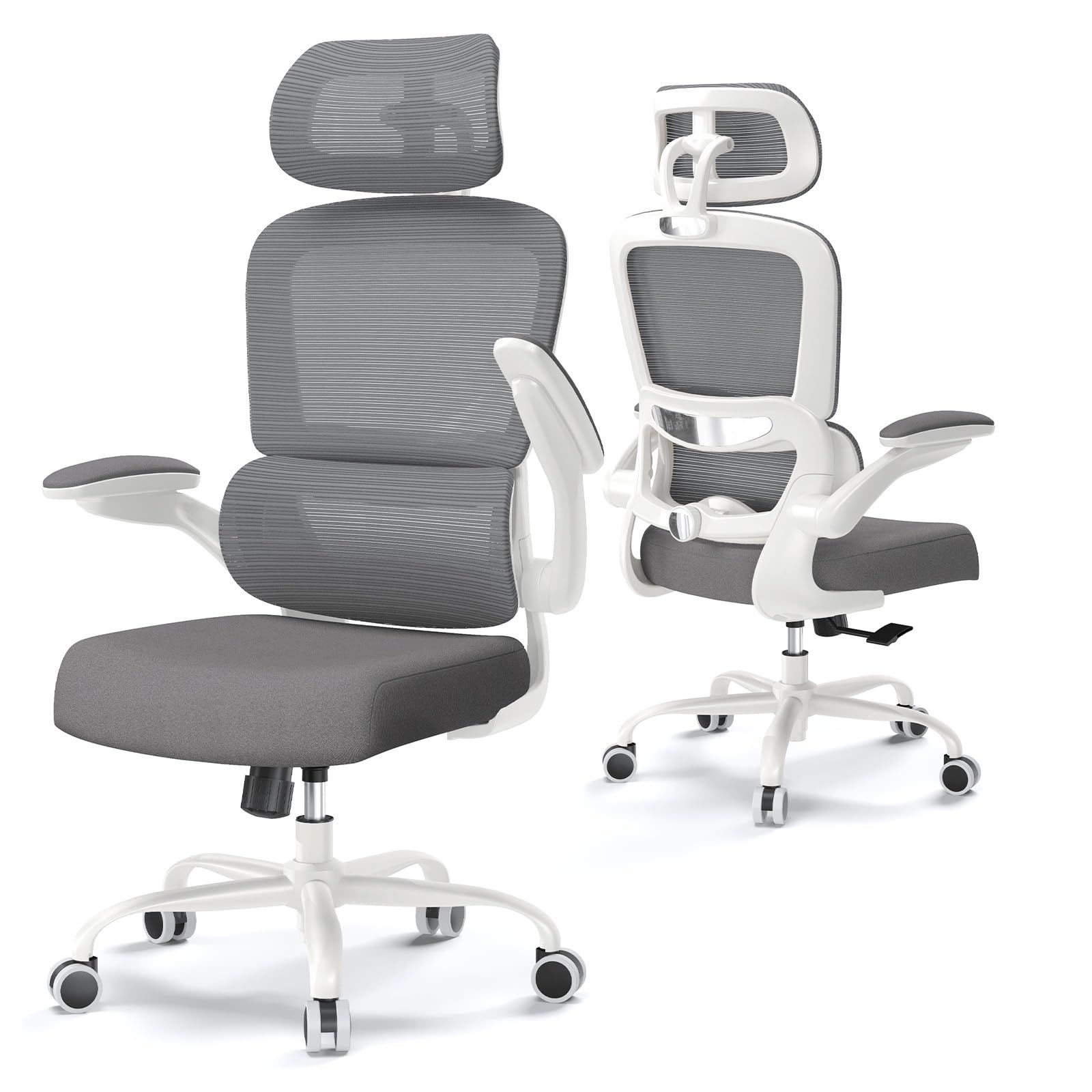 TRALT オフィスチェア - 椅子 デスクチェア イス チェア いす - Chair 可動式ランバーサポート 跳ね上げ式アームレスト 通気性メッシュ ゲーミングチェア 腰痛対策 勉強椅子 3Dヘッドレスト パソコンチェア Office Chair ワー