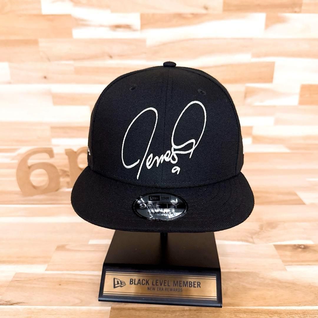 激 ニューエラ×フェルナンドトーレス コラボ 引退記念キャップ 黒×白 サッカー スペイン リヴァプール チェルシー
