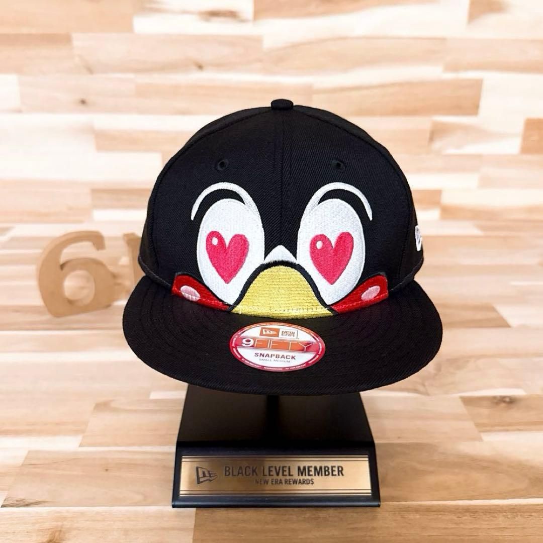 激 ニューエラ×ヤクルトスワローズ コラボ つばみ キャップ 黒ブラック×白 野球 9 FIFTY ピンク ヤクルト