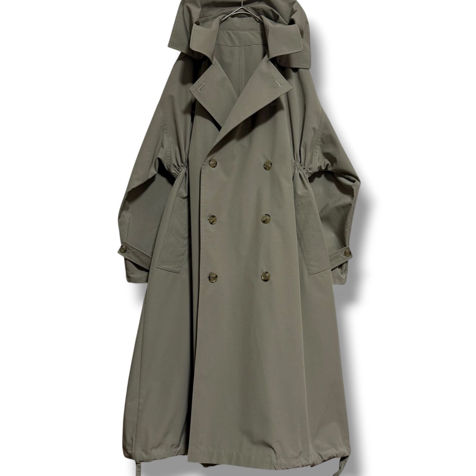 <VACHEMENT×Chaos>トレンチコート 専用chaos×VACHEMENT ロングコート ブラック トレンチ