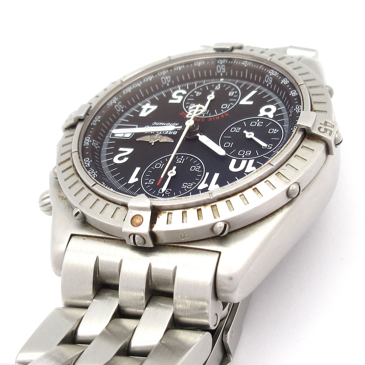  ブライトリング 腕時計 クロノマット A 13350 メンズ SS クロノグラフ 黒 その他 時計