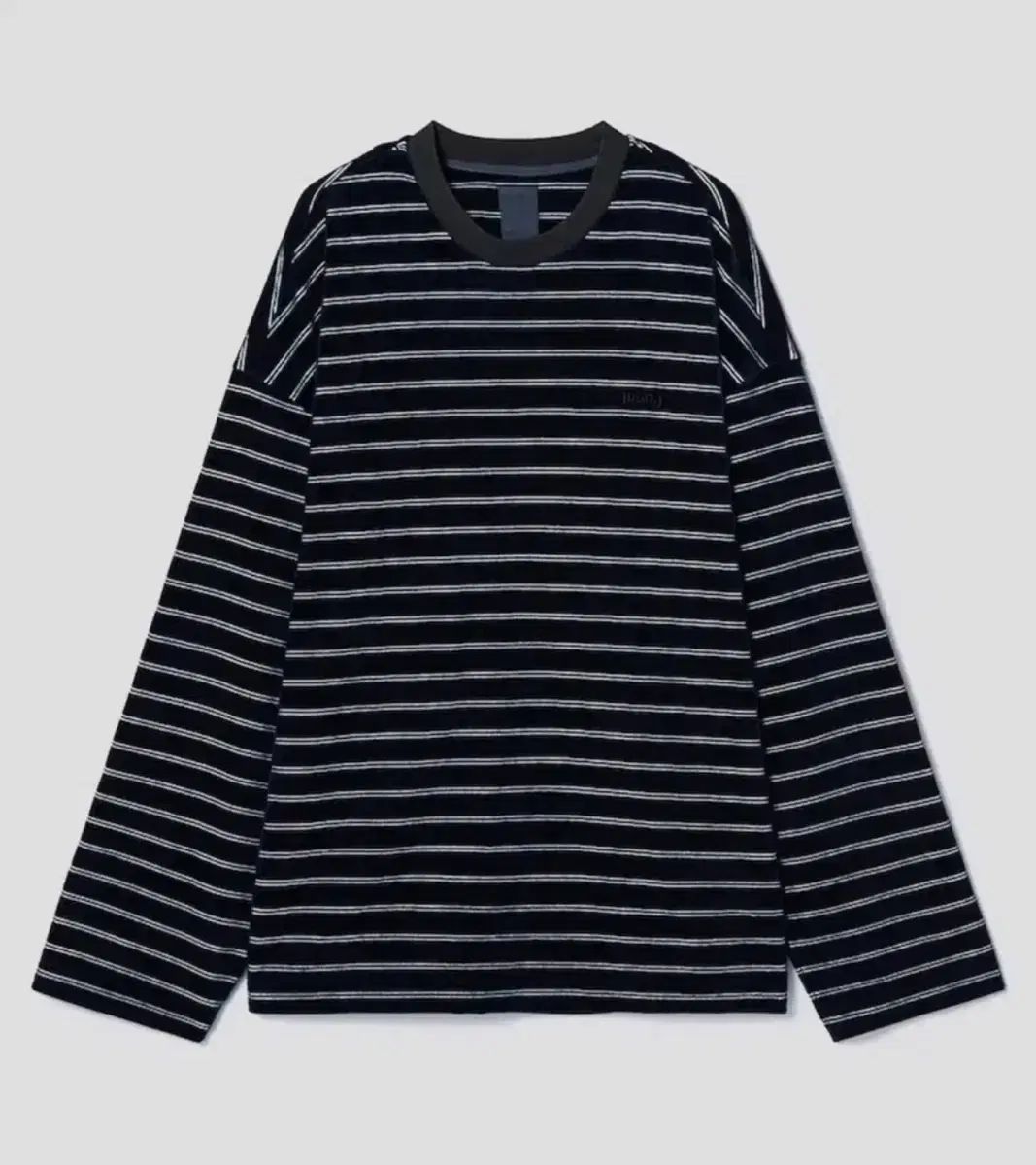 ジュンジェイ 25FW ベルベッ ト ストライプ ロングスリーブ ネイビー S