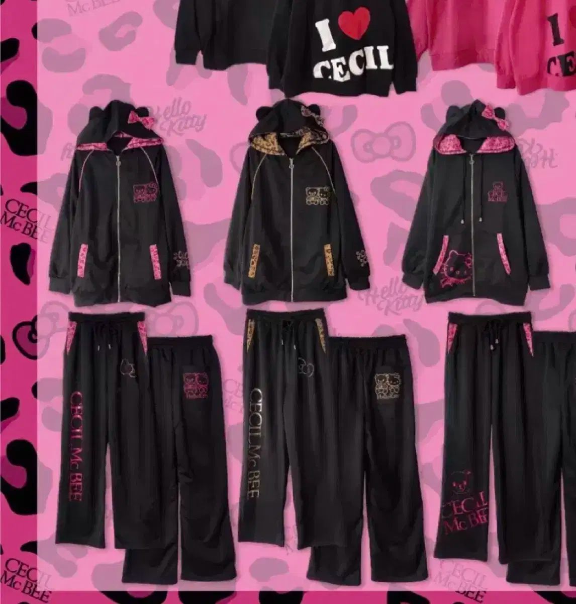 ハローキティ セシルマクビー セットアップ ピンク レオパード ドンキ ギャル コラボ