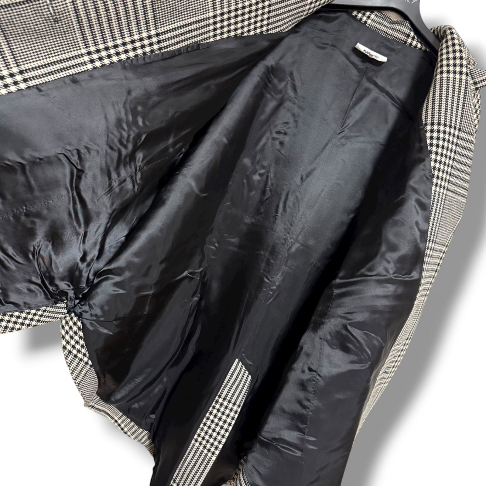 新品同様 MM6 Maison Margiela ウール グレンチェック柄 オーバー 