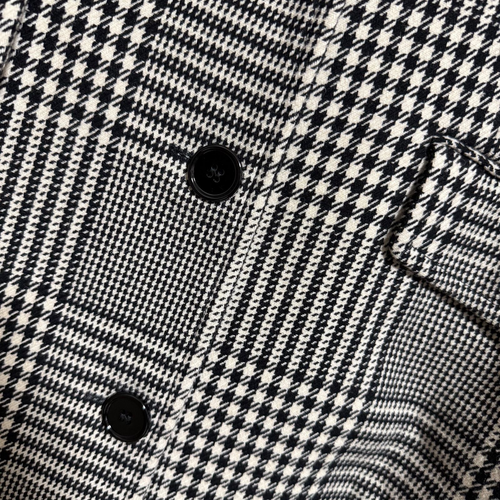 新品同様 MM6 Maison Margiela ウール グレンチェック柄 オーバー