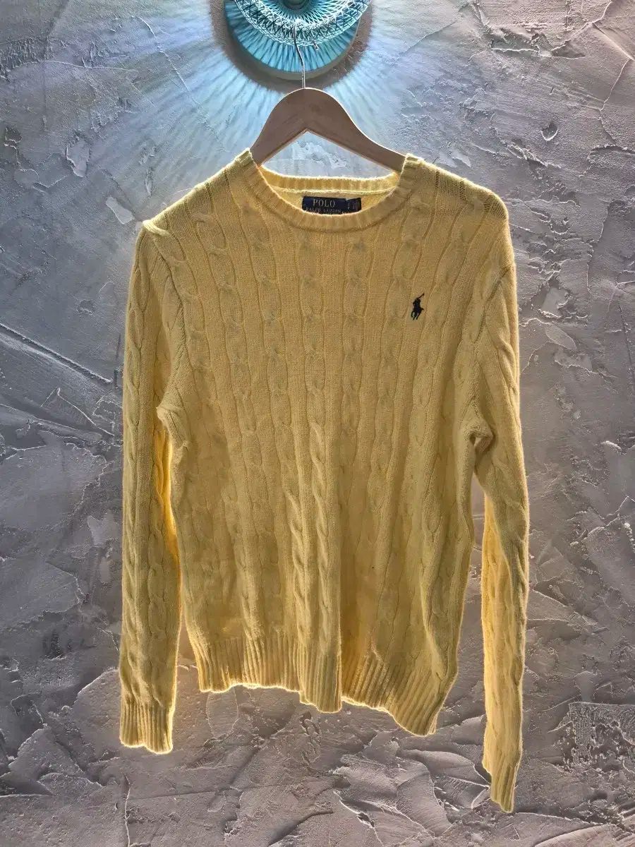 ポロラルフローレン レディース ケーブル ニット イエロー S