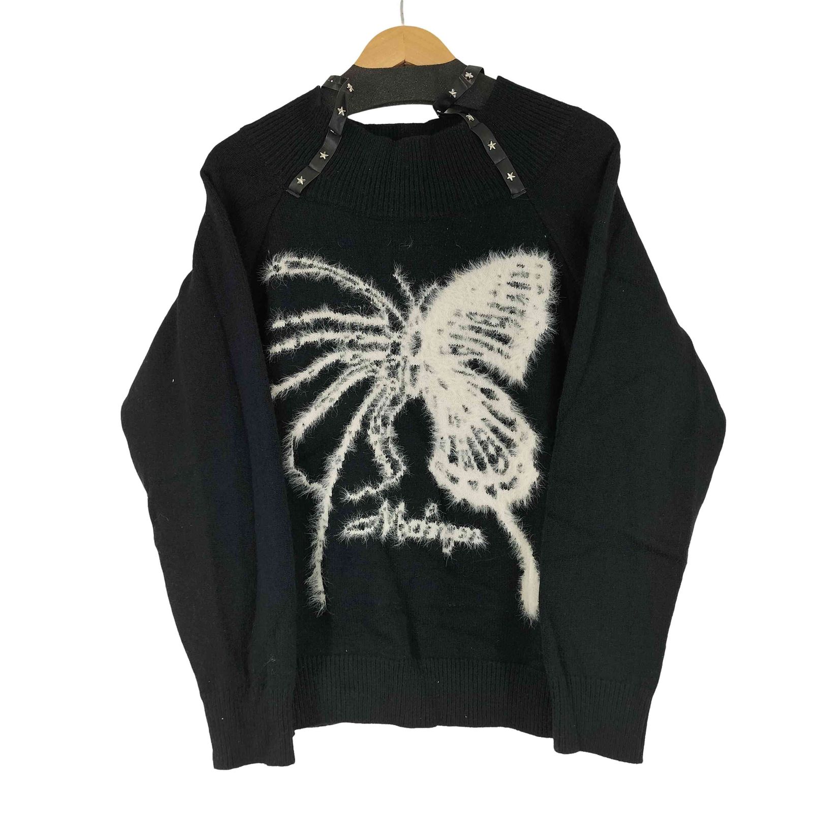 ユーズドフルギ 古着 MXCHN GEN バタフライデザイン ハイネックニット レディース 表記無