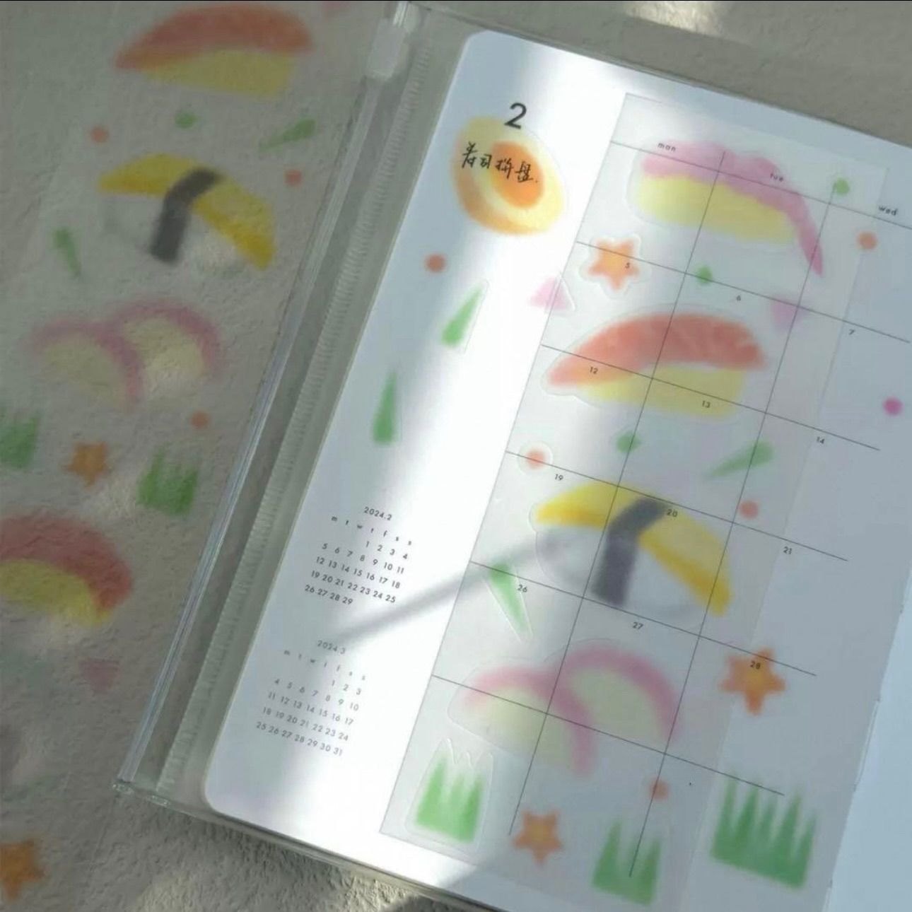 雾面PET 6cm×3.5m 微微甜2.0 海外マスキングテープ 海外マステ 4巻